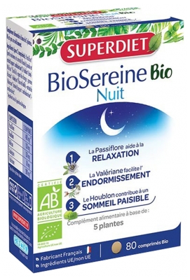 Superdiet Biosereine Nuit Bio - 80 Comprimés