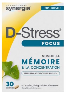 Synergia D-Stress Focus - Boîte de 30 Comprimés