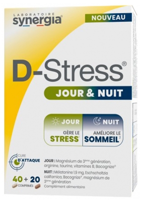 Synergia D-Stress Jour & Nuit - Boîte de 60 Comprimés