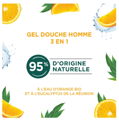 Naturé Moi Gel Douche 3 en 1 - Eau d'Orange Eucalyptus - Hydrate et Nourrit - Tous Types de Peau - 250 ml