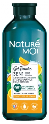 Naturé Moi Gel Douche 3 en 1 - Eau d'Orange Eucalyptus - Hydrate et Nourrit - Tous Types de Peau - 250 ml
