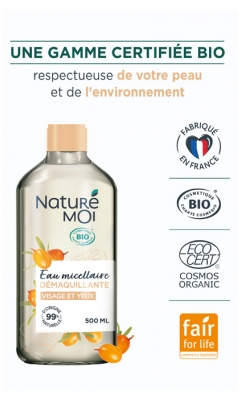 Naturé Moi Eau Micellaire Démaquillante Visage et Yeux Bio 500 ml