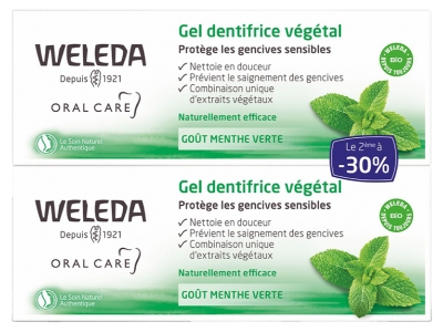 Weleda Duo Gel Dentifrice Végétal - 2 X 75 ml