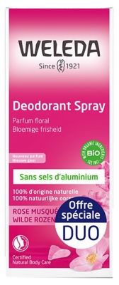 Weleda Duo Déodorant Spray Rose - 2 X 100 ml