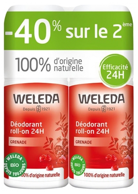 Weleda Duo Déodorant Roll-On 24H Grenade - 2 X 50 ml