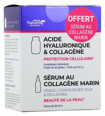 Pharm Nature Duo Acide Hyaluronique & Collagène + Sérum au Collagène Marin