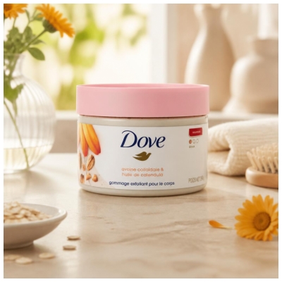 Dove Gommage Corps Doux Avoine Colloïdale et Huile de Calendula 298 g