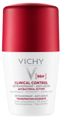 Vichy Clinical Control 96H Détranspirant Anti-Odeur Transpiration Excessive 50 ml