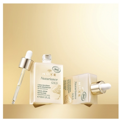 Nuxe Nuxuriance Gold L'Huile-en-Sérum Nutri-Régénérant Anti-Âge Peaux Sèches Bio 30 ml