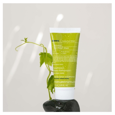 Korres Raisin de Santorin Masque Volcanique Resurfaçant Peaux Mixtes à Grasses 70 ml