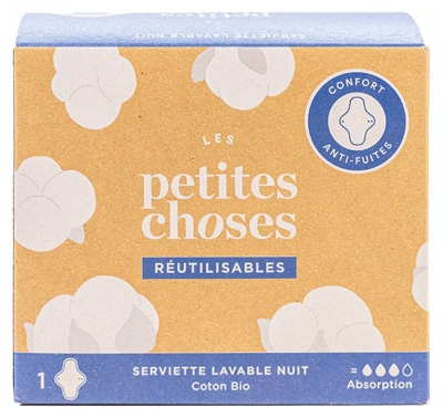 Les Petites Choses Serviette Lavable Nuit Coton Bio 1 Serviette