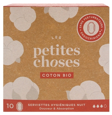 Les Petites Choses Serviettes Hygiéniques Nuit Coton Bio 10 Serviettes