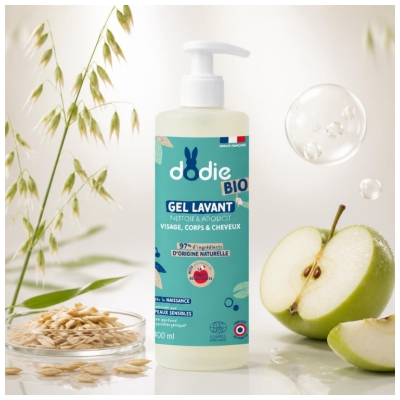 Dodie Gel Lavant Bio - Visage, Corps et Cheveux - 400 ml