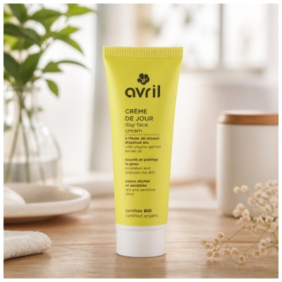 Avril Crème de Jour Visage Peaux Sèches et Sensibles Bio 50 ml
