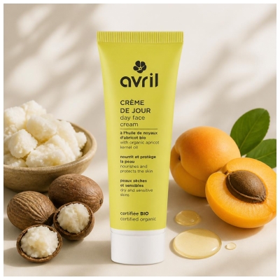 Avril Crème de Jour Visage Peaux Sèches et Sensibles Bio 50 ml