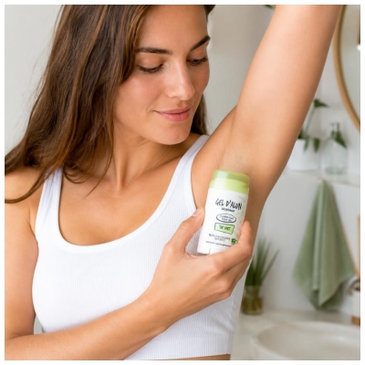 Gel d'Alun Déodorant en Gel Pierre d'Alun & Aloe Vera Parfum Thé Vert 50 ml