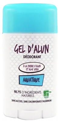 Gel d'Alun Déodorant en Gel Pierre d'Alun & Aloe Vera Parfum Aquatique 50 ml