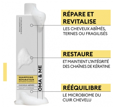 OMA & ME Shampoing Réparateur Cheveux Abîmés 250 ml