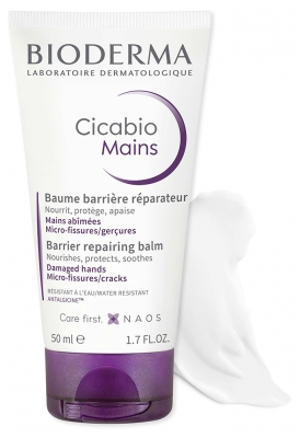 Bioderma Cicabio Crème Main Réparatrice Peaux Sèches et Abîmées 50 ml