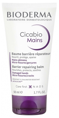 Bioderma Cicabio Crème Main Réparatrice Peaux Sèches et Abîmées 50 ml