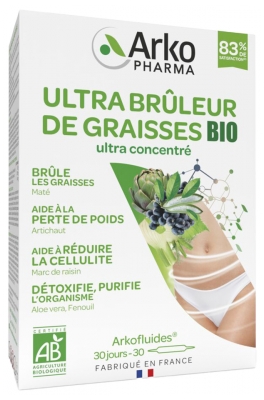 Arkopharma Arkofluides Brûleur de Graisse 30 Ampoules