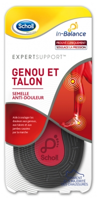 Scholl ExpertSupport Semelles Anti-Douleur Genou et Talon 1 Paire
