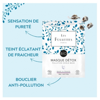 Les Poulettes Paris Masque Détox Anti-Pollution Bio 18 ml