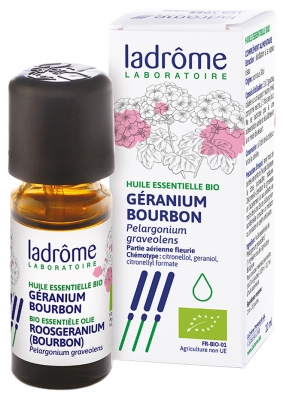 Ladrôme Huile Ess. Géranium Bourbon Partie Aérienne Fleurie 10 ml Fr/Nl