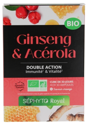 Séphyto Royal Ginseng & Acérola Bio 30 Ampoules