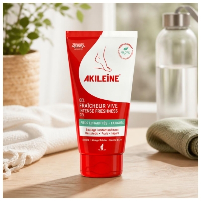 Akileïne Gel Fraîcheur Vive Pieds Échauffés Fatigués 75 ml 