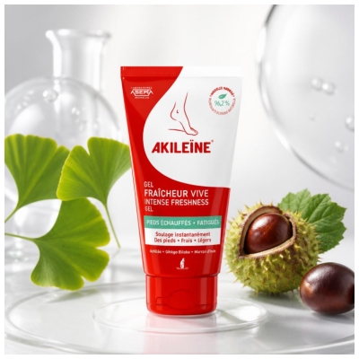 Akileïne Gel Fraîcheur Vive Pieds Échauffés Fatigués 75 ml 