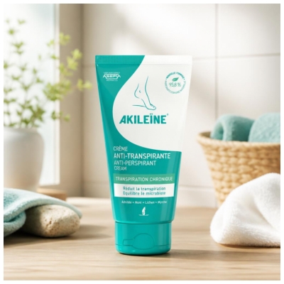 Akileïne Crème Anti-Transpirante Transpiration Chronique 75 ml