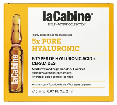 laCabine 5x Pure Hyaluronic Ampoules 10 x 2 ml