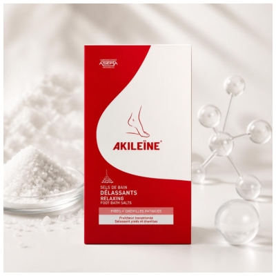 Akileïne Sels de Bain Délassants Pieds et Chevilles Fatigués 2 x 150 g