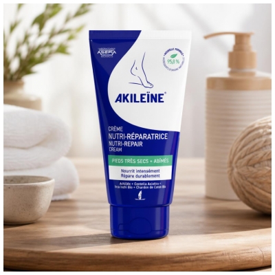 Akileïne Crème Nutri-Réparatrice Pieds Très Secs et Abîmés 75 ml