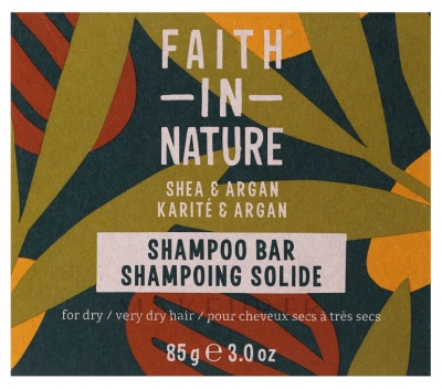 Faith In Nature Shampoing Solide Karité et Argan - Cheveux Secs à Très Secs 85 g