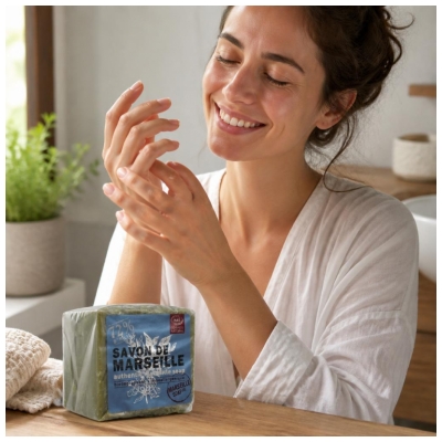 Tadé Cube de Savon de Marseille Certifié Cosmos Nat - 300 g