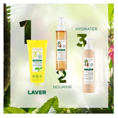 Klorane — Gel Douche au Beurre de Cupuaçu Bio — Zeste d'Agrumes — Tous Types de Peaux 200 ml