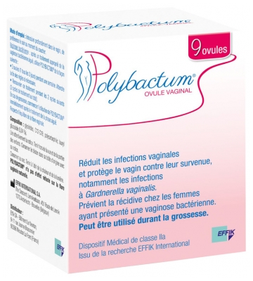 Effik Polybactum Vaginose Bactérienne 9 Ovules (Cure de 3 Mois)