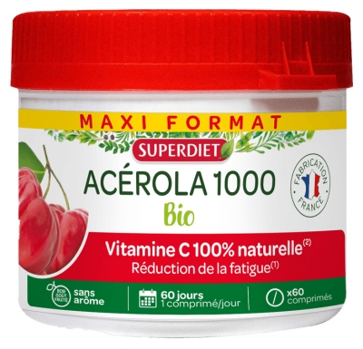 Superdiet Sd Acérola 1000 Bio Maxi Pot Sd 60 Cp
