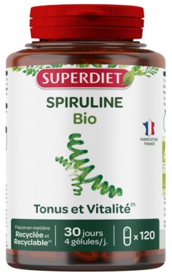 Superdiet Spiruline Bio -120 Gélules