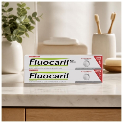 Fluocaril Dentifrice bi-Fluoré Blancheur 2 x 75 mg
