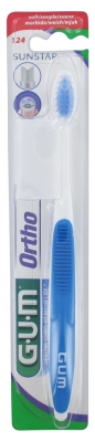 GUM Brosse à Dents Orthodontique - 124 - Couleur : Bleu