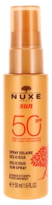 Nuxe Sun Spray Solaire Délicieux Visage et Corps SPF50 50 ml