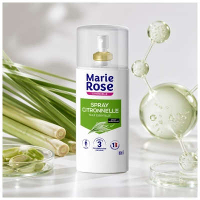 Marie Rose Spray Rafraîchissant Anti-Moustiques à la Citronnelle 100 ml