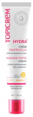 Topicrem HYDRA+ Crème Teintée Éclat Peaux Sensibles SPF50 40ml - Teinte : Claire