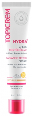 Topicrem HYDRA+ Crème Teintée Éclat Peaux Sensibles SPF50 40ml - Teinte : Médium