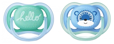 Avent Scf344/22 Sucettes Ultra Air 6-18M Décor
