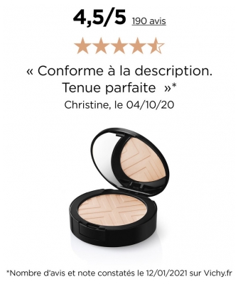 Vichy Dermablend Covermatte Fond de Teint SPF25 9.5 g - Teinte : 15 : Opal
