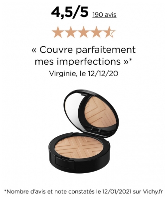 Vichy Dermablend Covermatte Fond de Teint SPF25 9.5 g - Teinte : 35 : Sand